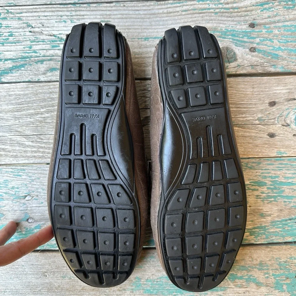 Kangaroos Shoes Driving Loafers Men's Size 7.5 US Croc Embossed Leather Horsebit